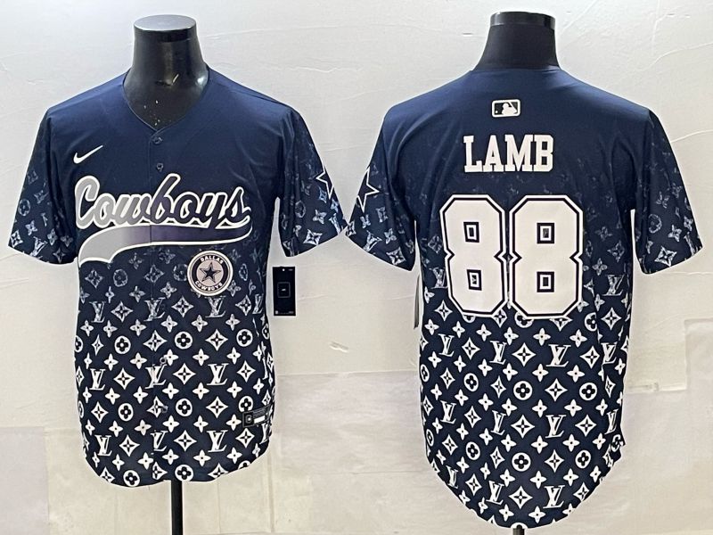 Men 2025 Nike Dallas Cowboys #88 Lamb Drak Blue Limited NFL Jersey 08